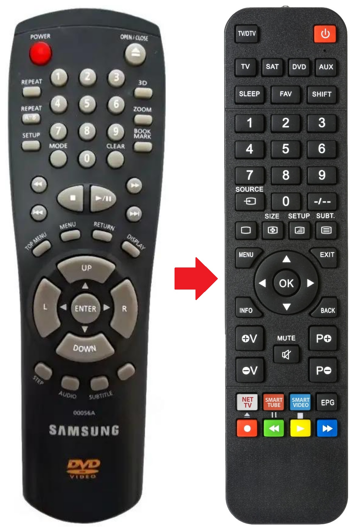 00056A SAMSUNG afstandsbediening - productfoto