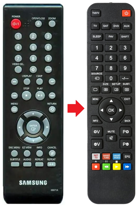 00071A SAMSUNG afstandsbediening - productfoto