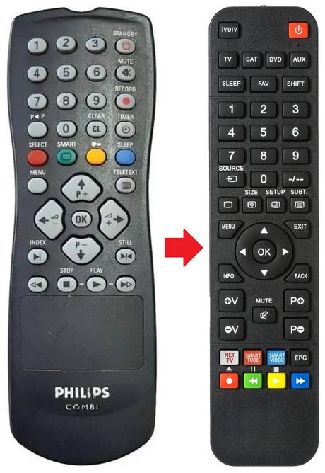 RC1123333/01 PHILIPS afstandsbediening - productfoto