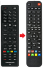 Vervangende PANASONIC TX-40DR400 afstandsbediening productfoto