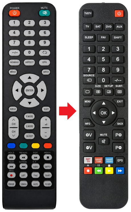Afstandsbediening geschikt voor E:MAX E390HX productfoto