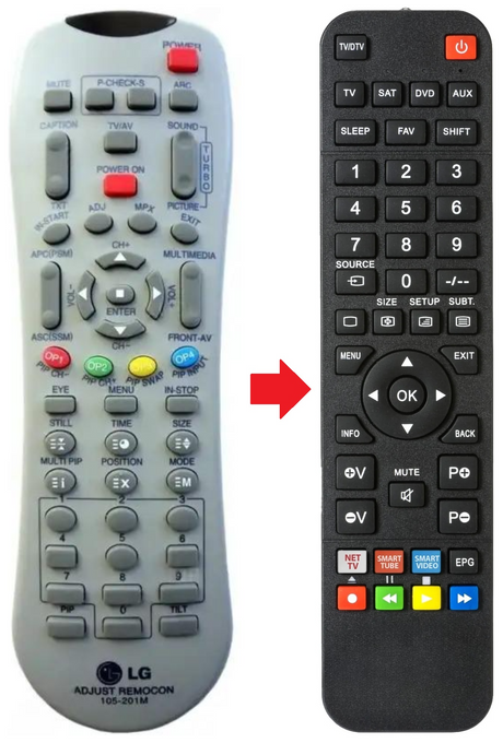 105-201M LG afstandsbediening - productfoto