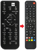 Afstandsbediening geschikt voor DUAL DAB-555 productfoto