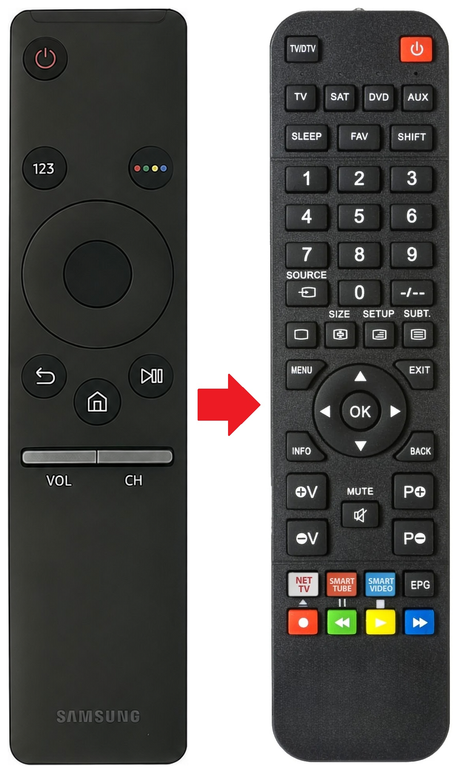 Afstandsbediening geschikt voor SAMSUNG QE65Q67BAUXXH productfoto