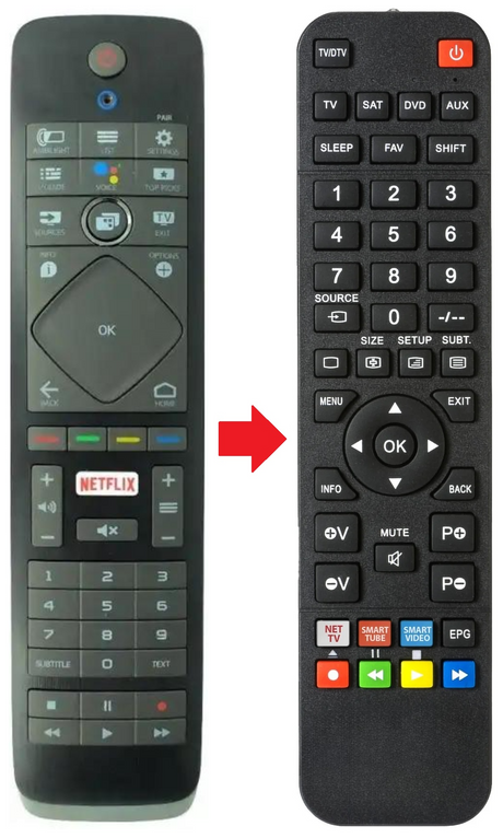 49PUS8303/12 PHILIPS afstandsbediening - productfoto