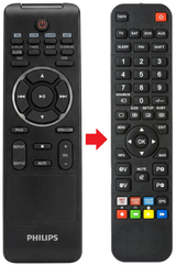 MCM277/12 PHILIPS afstandsbediening - vergelijking