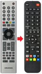 Vervangende GRUNDIG 40VLE6422BL afstandsbediening productfoto