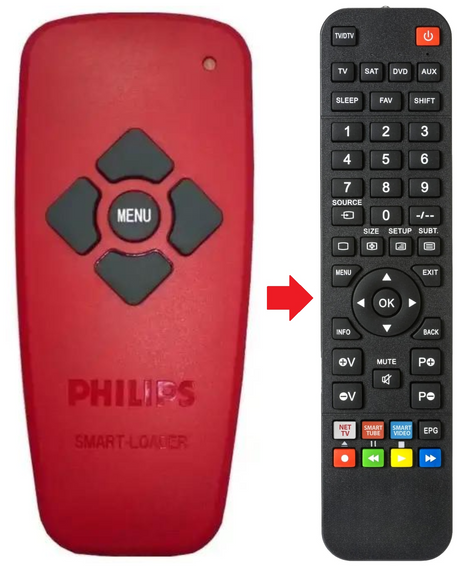22AV1135 PHILIPS afstandsbediening - productfoto