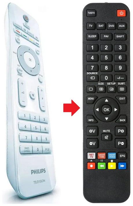 22PFL6403D PHILIPS afstandsbediening - productfoto