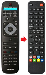 26HFL5008D PHILIPS afstandsbediening - productfoto