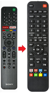 Vervangende SONY KD-43XH8077 afstandsbediening productfoto