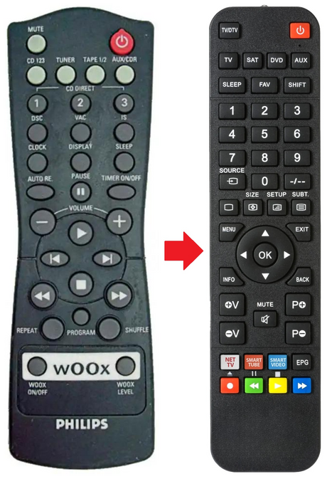 313911878261 PHILIPS afstandsbediening - productfoto