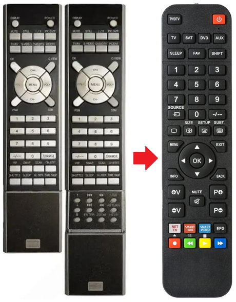 32A90FHD UNITED afstandsbediening - productfoto