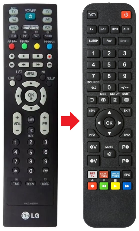 32LE2R LG afstandsbediening - productfoto
