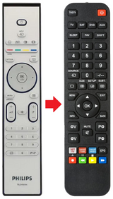 32PFL7423D PHILIPS afstandsbediening - productfoto