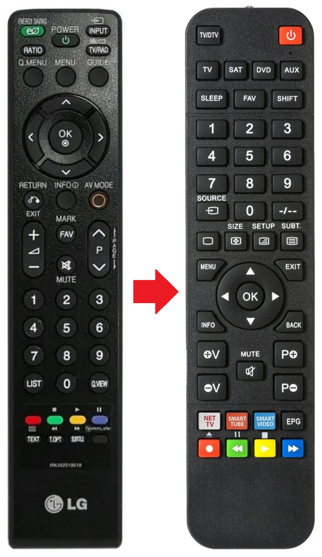 37LH4000 LG afstandsbediening - productfoto