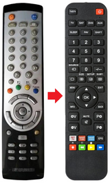 37TLH7000D TELEFUNKEN afstandsbediening - productfoto