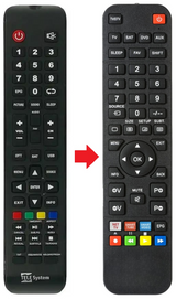 40LED08DVB-T2 TELESYSTEM afstandsbediening - productfoto