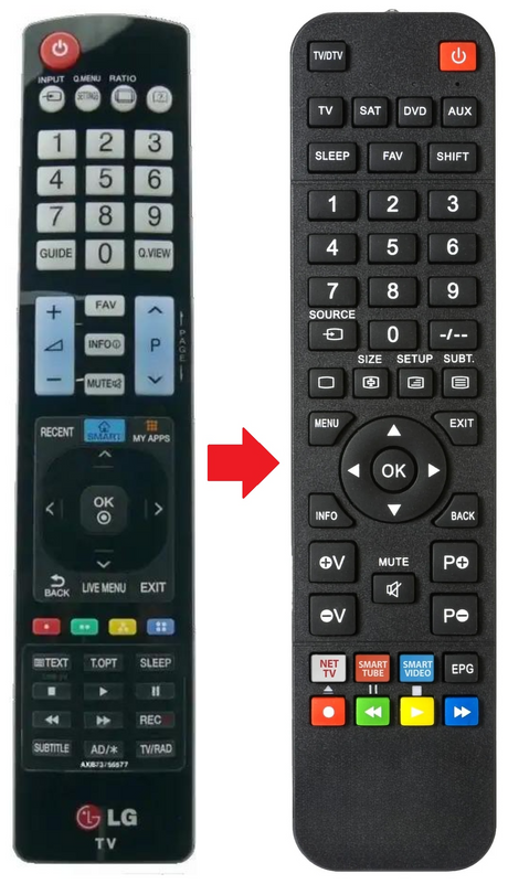 40LF6309 LG afstandsbediening - productfoto