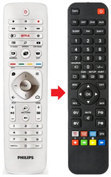 40PFK6510 PHILIPS afstandsbediening - productfoto