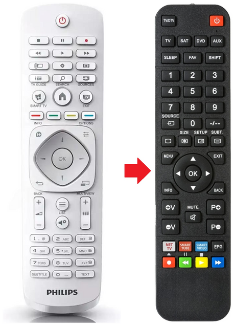 40PFK6609 PHILIPS afstandsbediening - productfoto