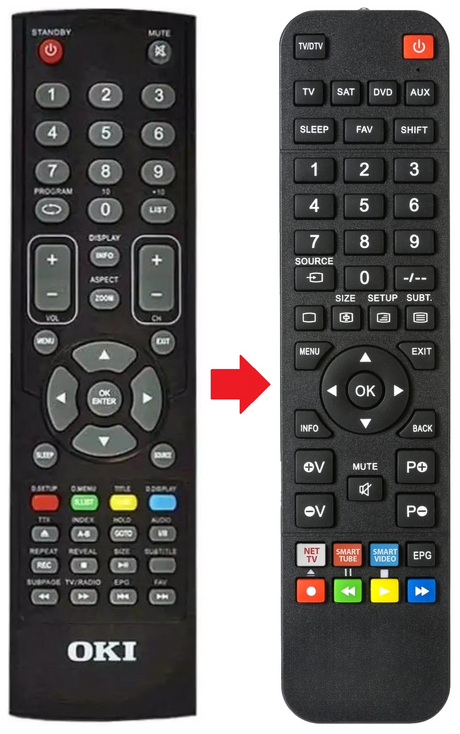 40WD-TV9500 DIUNAMAI afstandsbediening - productfoto