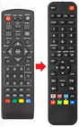 Vervangende ABLEE 1358-DVBT2 afstandsbediening productfoto