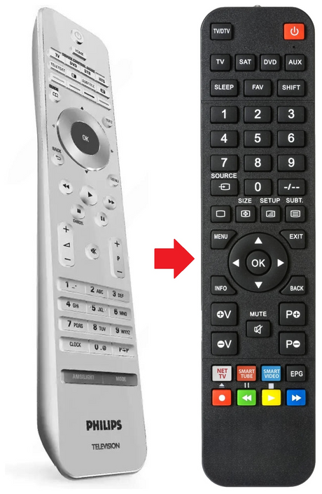 42PFL9803H PHILIPS afstandsbediening - productfoto