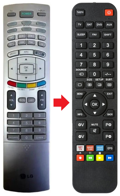 42PX4RV LG afstandsbediening - productfoto