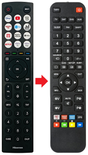 Afstandsbediening geschikt voor HISENSE 43A7NQ | 43E77NQ | 85E77NQ productfoto