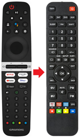 Afstandsbediening geschikt voor GRUNDIG 43GHU7970B | 43GHU7980 | 43GUB7340 productfoto