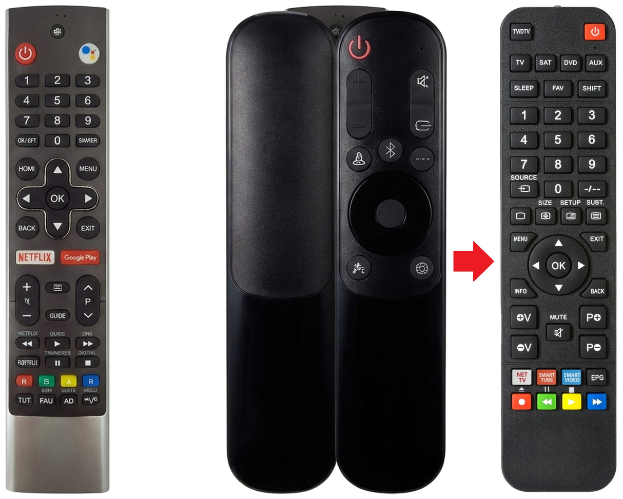 43MUB8000+LG_S90TR METZ afstandsbediening - vergelijking