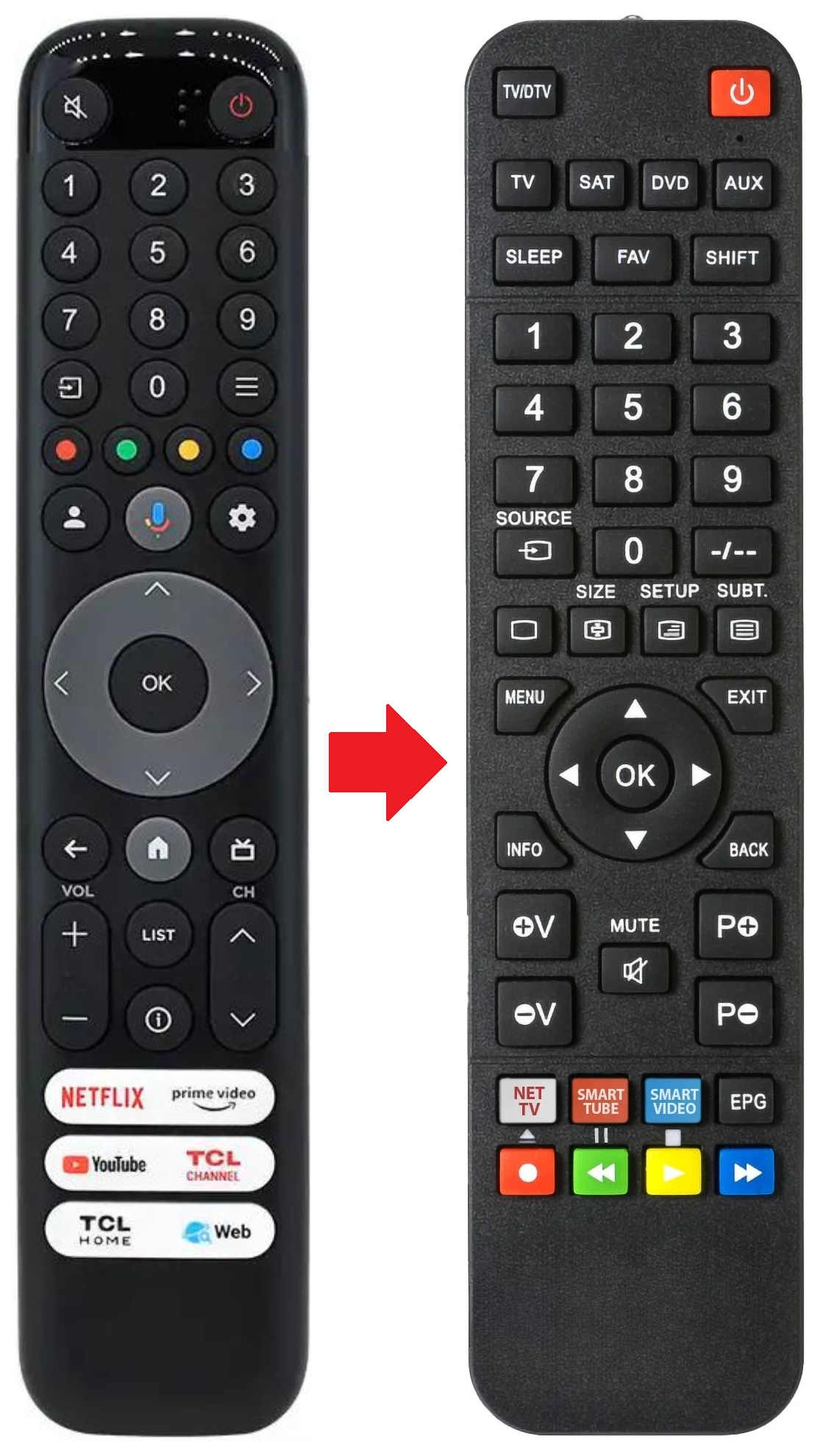 43P635 TCL afstandsbediening - productfoto