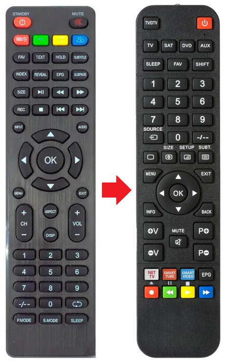 43ULE868 FOX afstandsbediening - productfoto