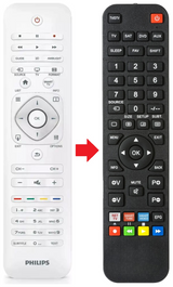 47PFL7108H PHILIPS afstandsbediening - productfoto