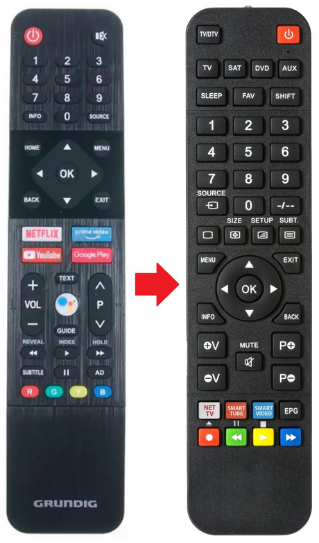 50GFU7990B GRUNDIG afstandsbediening - productfoto