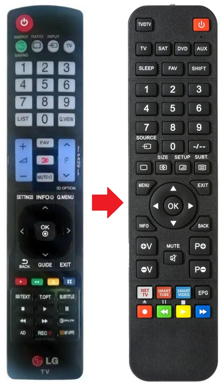 50PA4500 LG afstandsbediening - productfoto