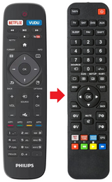 50PFL5901 PHILIPS afstandsbediening - productfoto