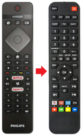 50PUS6754 PHILIPS afstandsbediening - productfoto