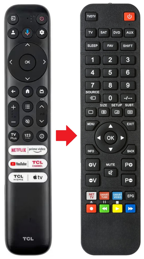 50S446 TCL afstandsbediening - productfoto