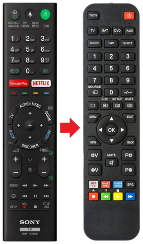 Vervangende SONY KD-49X800C afstandsbediening productfoto