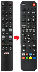 55C649 TCL afstandsbediening - vergelijking