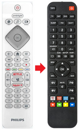 55PUS6804 PHILIPS afstandsbediening - productfoto