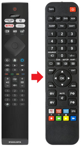 55PUS8108 PHILIPS afstandsbediening - productfoto