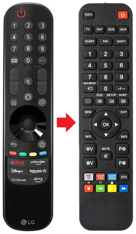 55UA7500LA LG afstandsbediening - productfoto