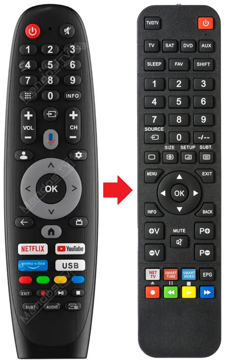 600155604-Q75QA231B QILIVE afstandsbediening - productfoto
