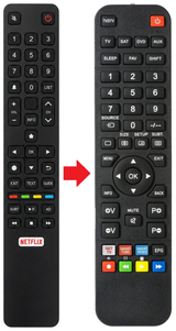 65C749 TCL afstandsbediening - vergelijking