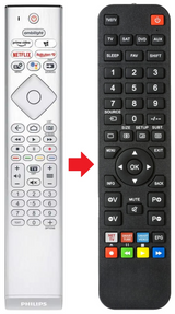 65PUS8507 PHILIPS afstandsbediening - productfoto