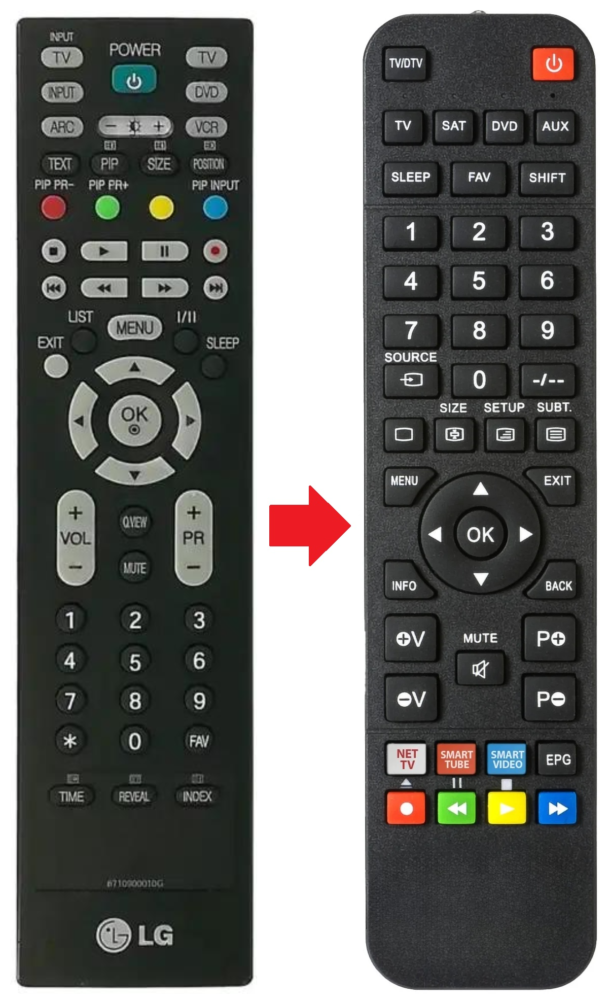 6710900010G LG afstandsbediening - productfoto