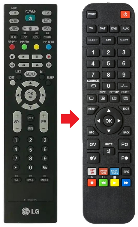 6710900010G LG afstandsbediening - productfoto